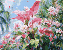 Load image into Gallery viewer, Paint by numbers kit Tropical Pink Bloom Figured'Art