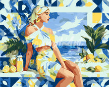 Load image into Gallery viewer, Paint by numbers kit Lemon Breeze Woman Figured'Art