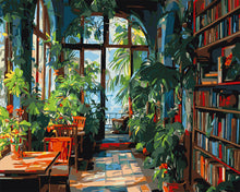 Load image into Gallery viewer, Paint by numbers kit Greenhouse Library Figured'Art