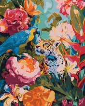 Load image into Gallery viewer, Paint by numbers kit Parrot and Leopard Figured'Art