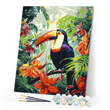 Paint by numbers kit Toucan in the Jungle Figured'Art