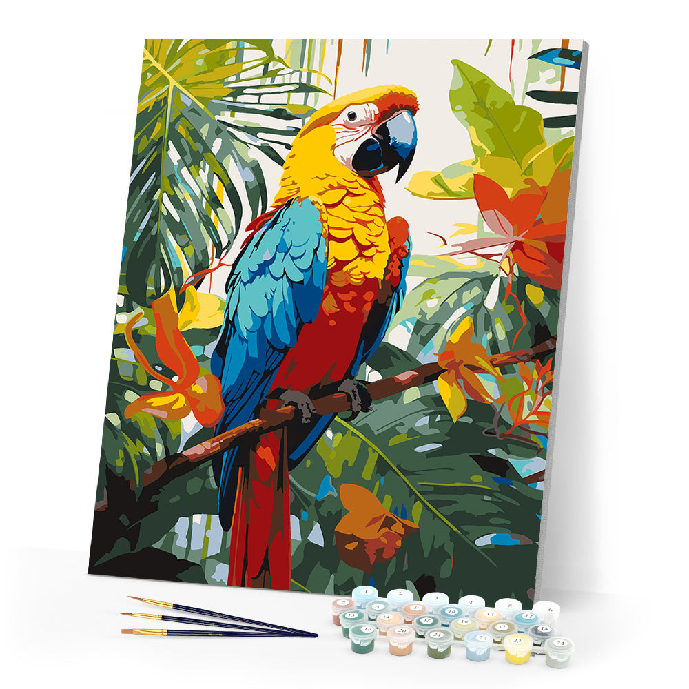 Paint by numbers kit Tropical Macaw Figured'Art