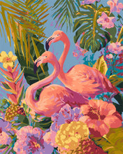Load image into Gallery viewer, Paint by numbers kit Twin Flamingos Figured'Art