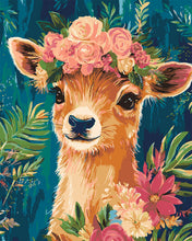 Load image into Gallery viewer, Paint by numbers kit Floral Fawn Figured'Art