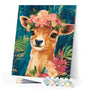 Paint by numbers kit Floral Fawn Figured'Art