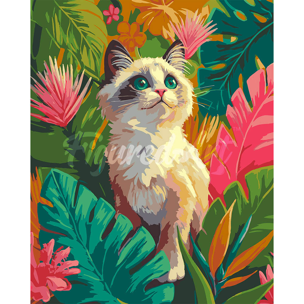 Ragdoll Kitten in Jungle