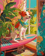 Load image into Gallery viewer, Paint by numbers kit Surf-Loving Dog Figured'Art