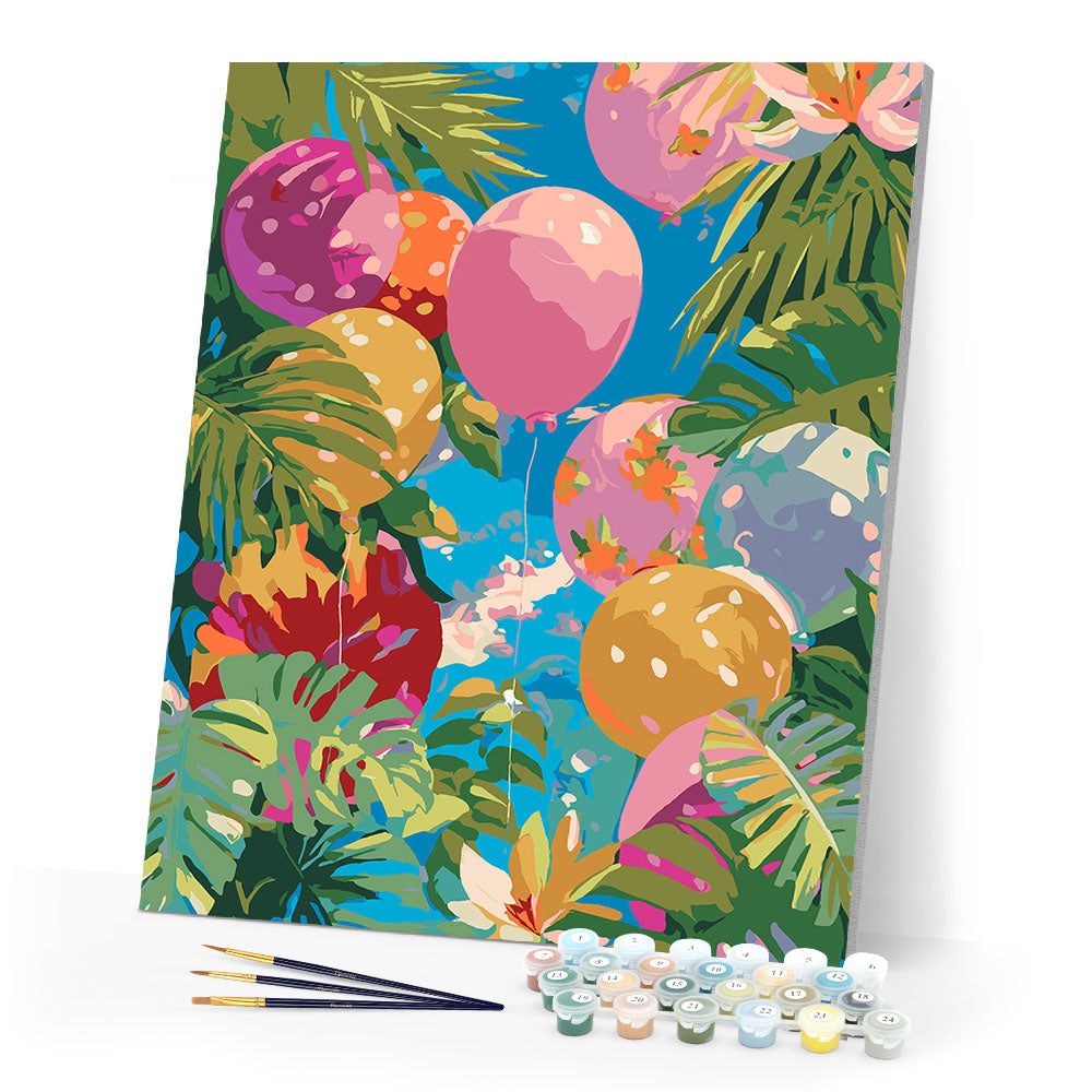 Paint by numbers kit Jungle Balloons Figured'Art