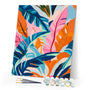 Paint by numbers kit Colorful Banana Leaves Figured'Art