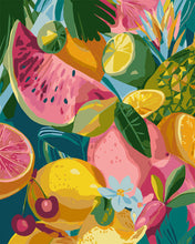 Load image into Gallery viewer, Paint by numbers kit Tropical Fruit Mix Figured'Art