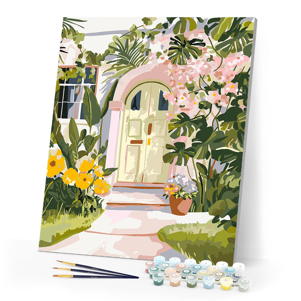 Paint by numbers kit Doorway of Flowers Figured'Art