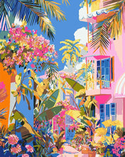 Load image into Gallery viewer, Paint by numbers kit Tropical Neighborhood Figured'Art