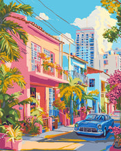 Load image into Gallery viewer, Paint by numbers kit Colorful Street Figured'Art