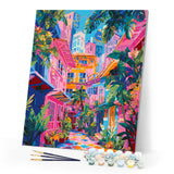 Paint by numbers kit Colorful Neighborhood Figured'Art