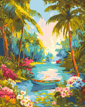 Load image into Gallery viewer, Paint by numbers kit River Paradise Figured'Art