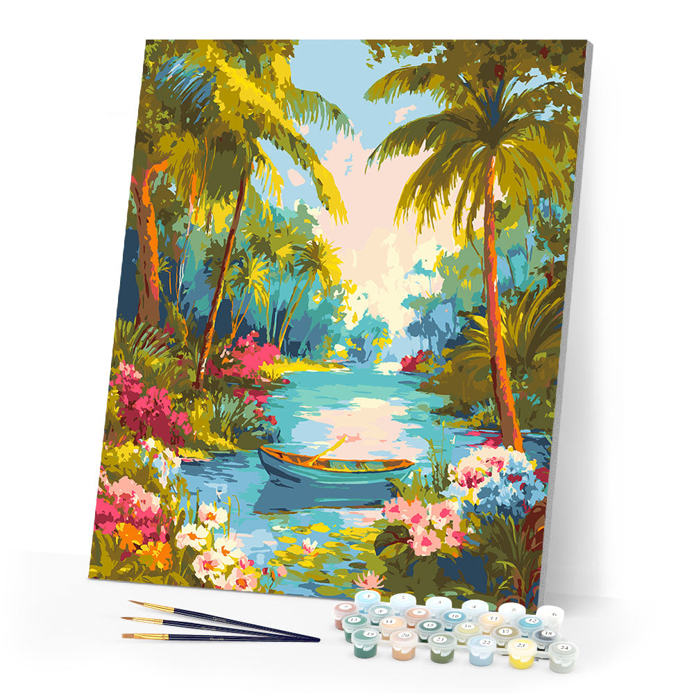 Paint by numbers kit River Paradise Figured'Art