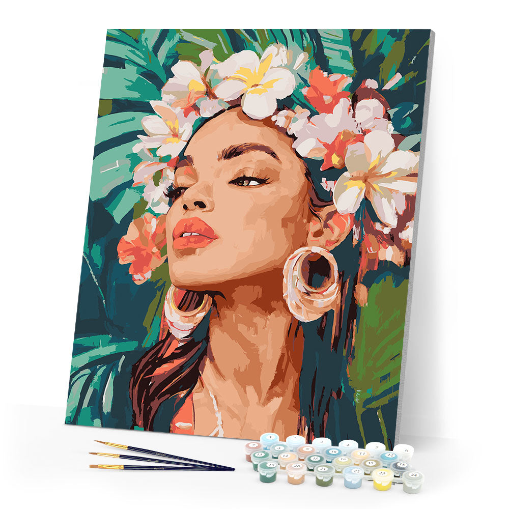 Paint by numbers kit Island Queen Figured'Art