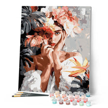 Load image into Gallery viewer, Floral Girl Portrait
