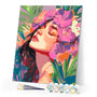 Paint by numbers kit for adults Floral Pretty Girl Figured'Art