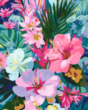 Load image into Gallery viewer, Paint by numbers kit Hibiscus Garden Figured'Art