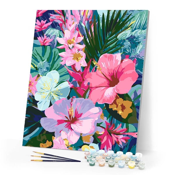 Paint by numbers kit Hibiscus Garden Figured'Art