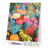 Paint by numbers kit Vivid Tropical Garden Figured'Art