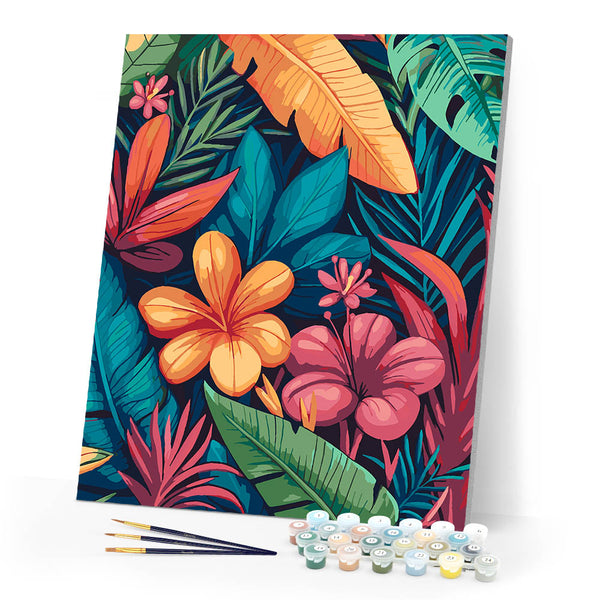 Paint by numbers kit Tropical Pattern Figured'Art