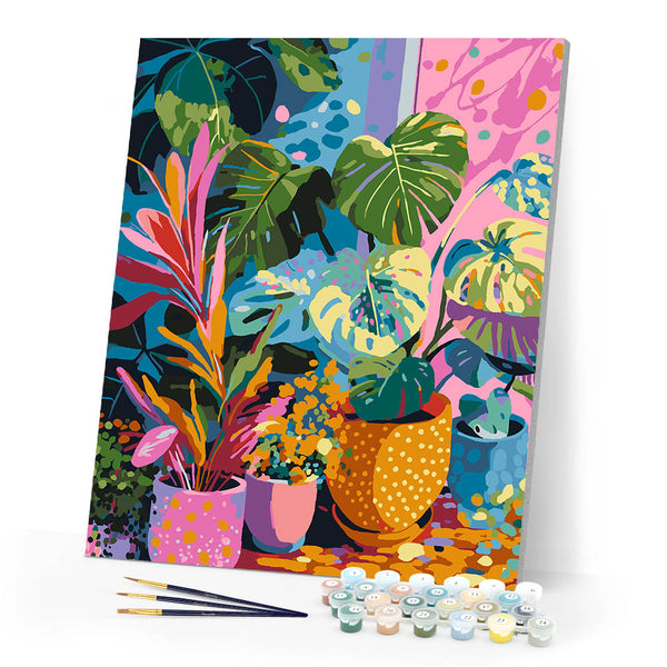 Paint by numbers kit Indoor Plant Corner Figured'Art