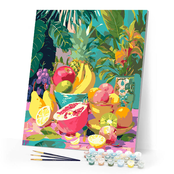 Paint by numbers kit Tropical Fruit Table Figured'Art