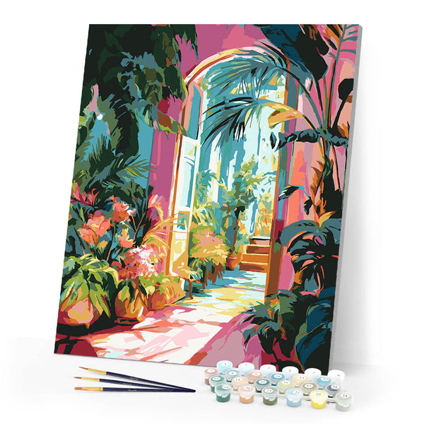 Paint by numbers kit Garden Archway Figured'Art