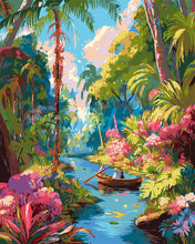 Load image into Gallery viewer, Paint by numbers kit Tropical Boat Journey Figured'Art