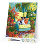 Paint by numbers kit Plant Corner with Dog Figured'Art