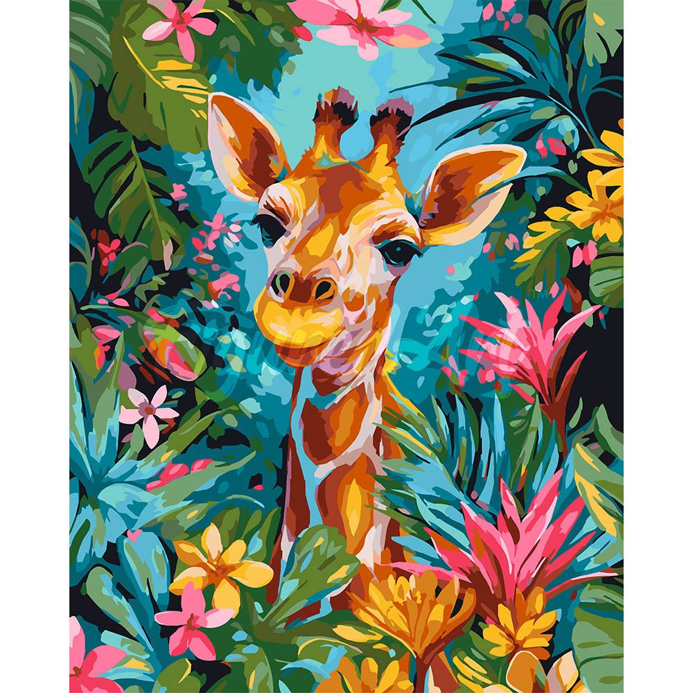 Paint by Numbers for adults - Tropical Giraffe – Figured'Art