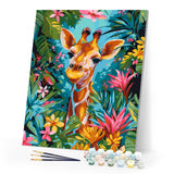 Paint by numbers kit Tropical Giraffe Figured'Art