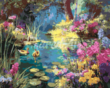 Load image into Gallery viewer, Paint by numbers kit Floral Lake Figured'Art