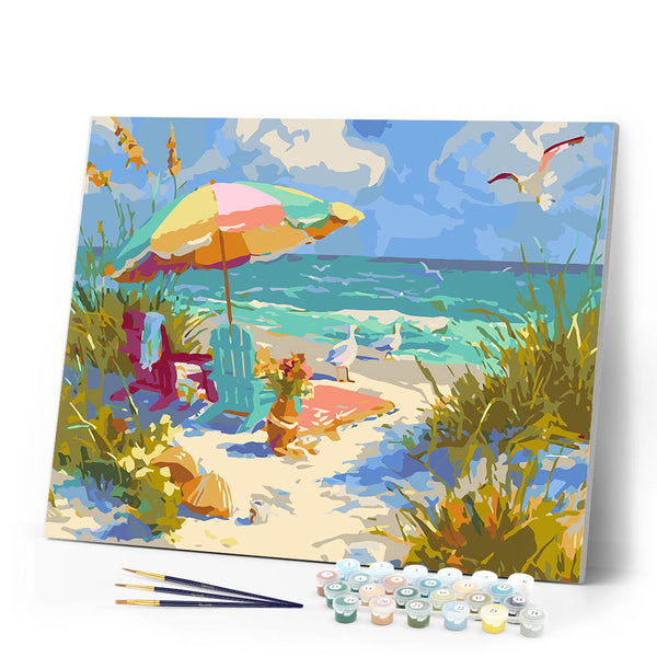 Paint by numbers kit Summer Shore Figured'Art