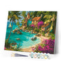 Paint by numbers kit Tropical Seaside Village Figured'Art