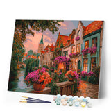 Paint by numbers kit Canal Houses Figured'Art