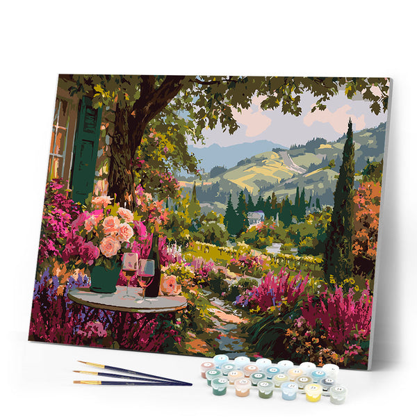 Paint by numbers kit Wine by the Garden Figured'Art