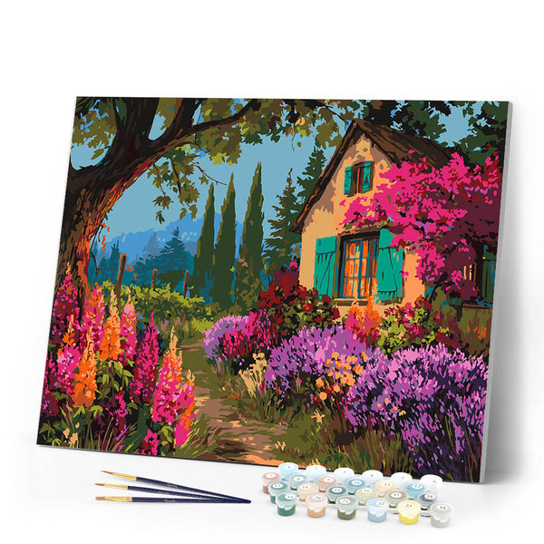 Paint by numbers kit Vivid Front Yard Figured'Art