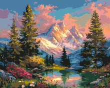 Load image into Gallery viewer, Paint by numbers kit Alpine Sunset Glow Figured'Art