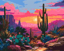 Load image into Gallery viewer, Paint by numbers kit Colorful Desert Landscape Figured'Art