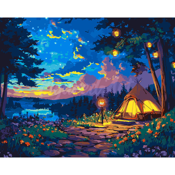 Starlit Camping Night