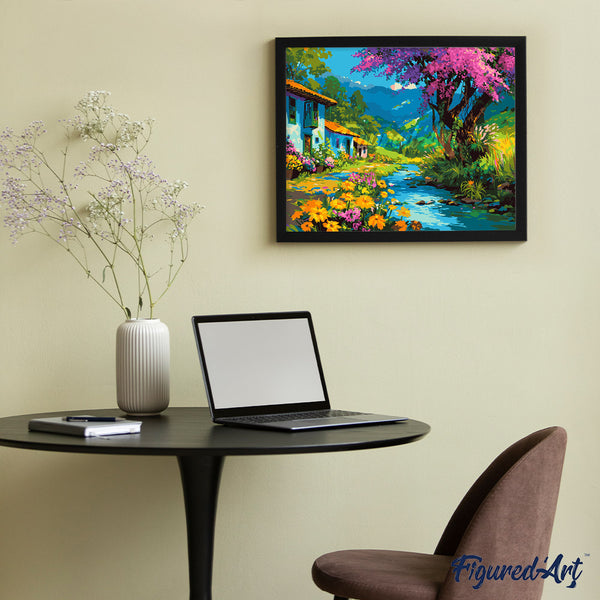Colorful Village Stream
