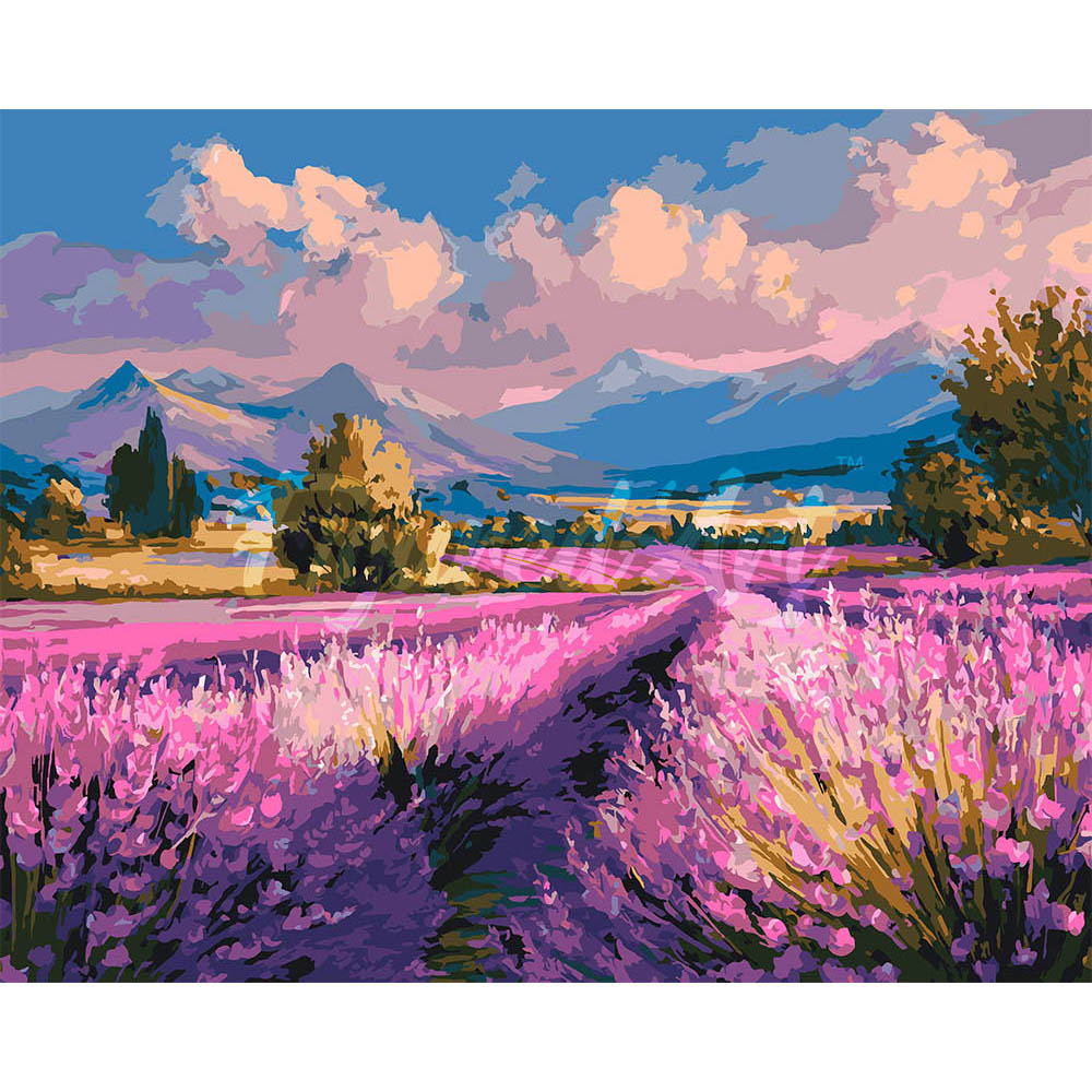 Lavender Fields at Dusk