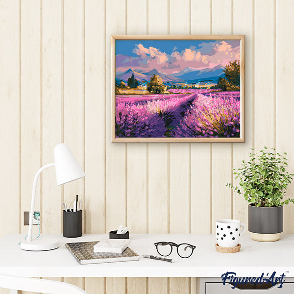 Lavender Fields at Dusk