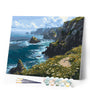 Paint by numbers kit Coastal Cliff Meadow Figured'Art