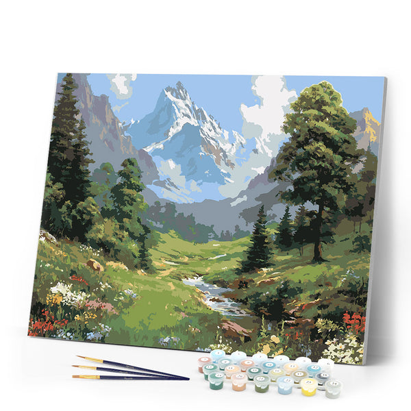Paint by numbers kit Glacier Creek Figured'Art