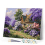 Paint by numbers kit Lilac Garden Cottage Figured'Art