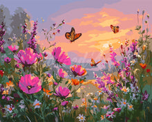 Load image into Gallery viewer, Paint by numbers kit Sunset Among Wildflowers Figured'Art